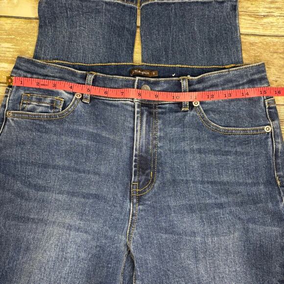 J. McLaughlin Skinny Straight Leg Medium Wash Jeans Womens Sz 6 - Picture 4 of 9